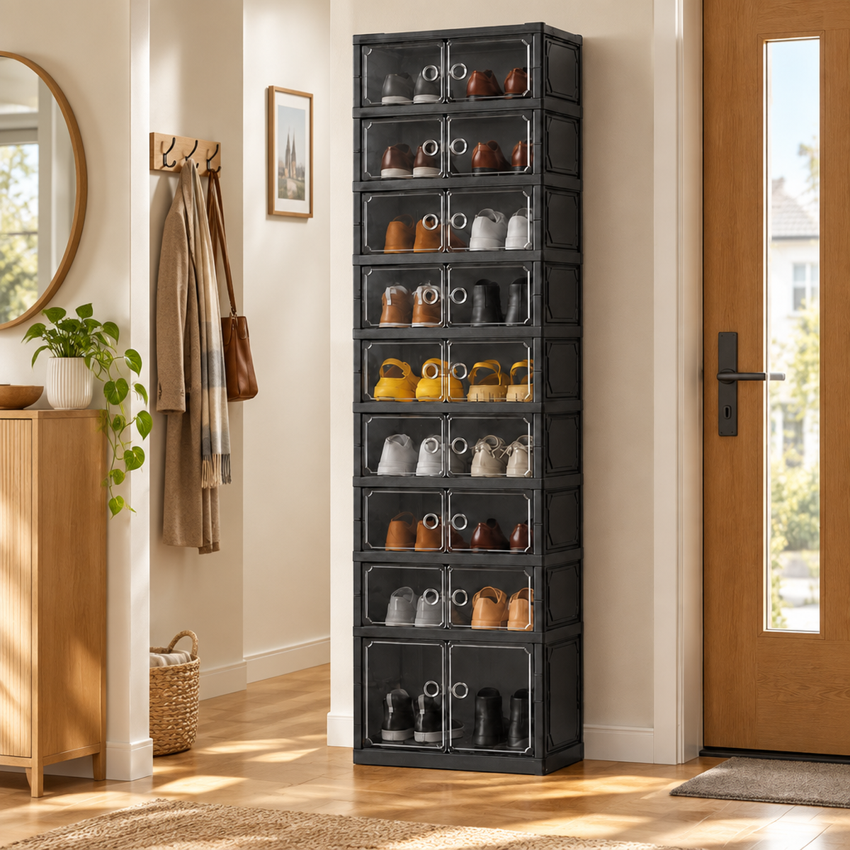 Kereia skládací botník s magnetickými dvířky